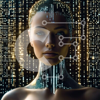 Intra Συλλεκτικό Ξύλινο Παζλ Plywood  4mm - 3D μοντέλο γυναίκας AI με φώτα LED Σε Ξύλινο Κουτί - Διαστάσεις Puzzle: 10x10 cm – 25 κομμάτια - Image 1