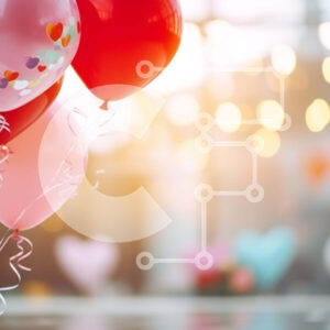 Intra Συλλεκτικό Ξύλινο Παζλ Plywood  4mm - Πολύχρωμα μπαλόνια με σχέδια καρδιών Σε Ξύλινο Κουτί - Διαστάσεις Puzzle: 10x10 cm – 25 κομμάτια