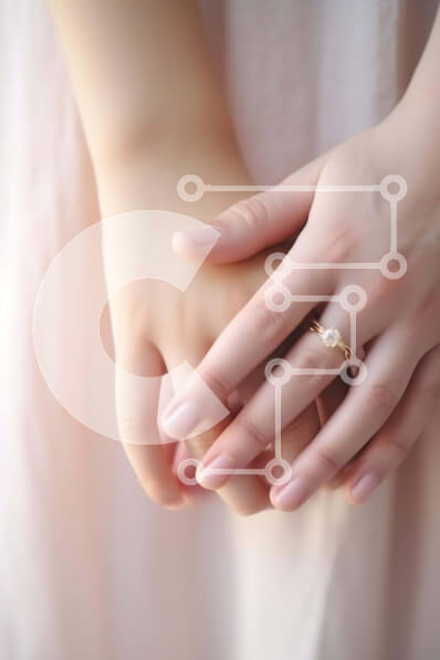 Intra Συλλεκτικό Ξύλινο Παζλ Plywood  4mm - Γυναίκα με πολλά δαχτυλίδια στα χέρια της Σε Ξύλινο Κουτί - Διαστάσεις Puzzle: 10x10 cm – 25 κομμάτια