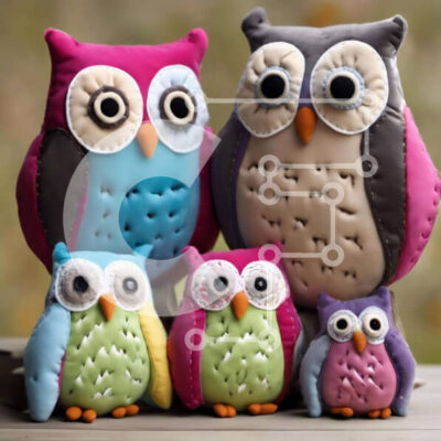 Intra Συλλεκτικό Ξύλινο Παζλ Plywood  4mm - Πολύχρωμα ειδώλια κουκουβάγιας σε υπαίθριο τραπέζι Σε Ξύλινο Κουτί - Διαστάσεις: 10x10 cm – 25 κομμάτια - Image 1