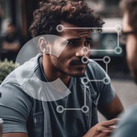 Intra Συλλεκτικό Ξύλινο Παζλ Plywood 4mm - Νεαροί ενήλικες που διασκεδάζουν σε ένα τραπέζι καφέ Σε Ξύλινο Κουτί - Διαστάσεις Puzzle: 10x10 cm – 25 κομμάτια - Image 1