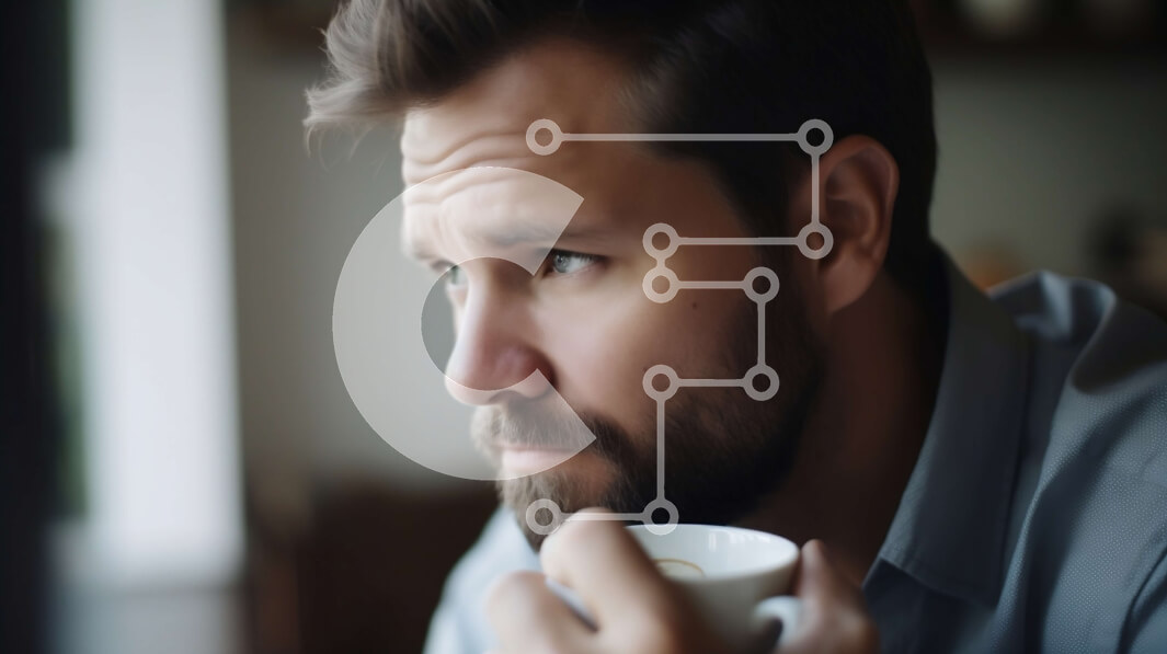 Intra Συλλεκτικό Ξύλινο Παζλ Plywood  4mm - Άτομο που απολαμβάνει ένα φλιτζάνι καφέ με θέα Σε Ξύλινο Κουτί - Διαστάσεις Puzzle: 10x10 cm – 25 κομμάτια