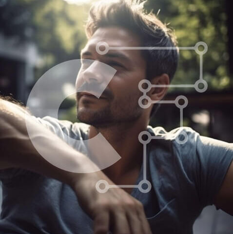 Intra Συλλεκτικό Ξύλινο Παζλ Plywood 4mm - Άτομο που κάθεται σε έναν πάγκο κοιτάζοντας την απόσταση Σε Ξύλινο Κουτί - Διαστάσεις Puzzle: 10x10 cm – 25 κομμάτια - Image 1