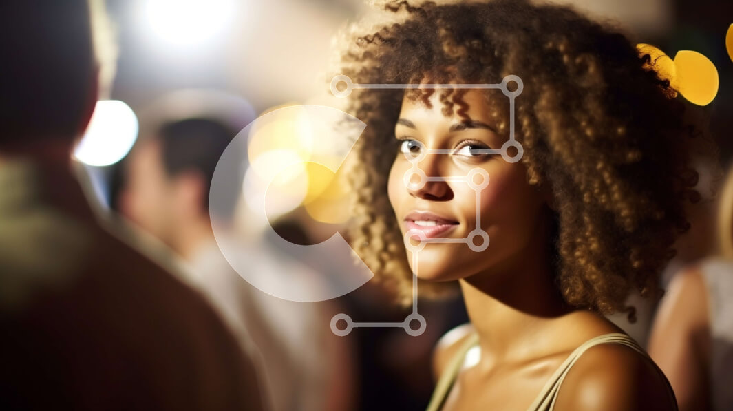 Intra Συλλεκτικό Ξύλινο Παζλ Plywood  4mm - Πορτρέτο μιας νεαρής γυναίκας σε έναν γεμάτο δρόμο Σε Ξύλινο Κουτί - Διαστάσεις Puzzle: 10x10 cm – 25 κομμάτια