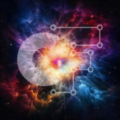 Intra Συλλεκτικό Ξύλινο Παζλ Plywood  4mm - Εκπληκτική εικόνα ενός πολύχρωμου νεφελώματος με φωτεινό κέντρο Σε Ξύλινο Κουτί - Διαστάσεις: 10x10 cm – 25 κομμάτια - Image 1