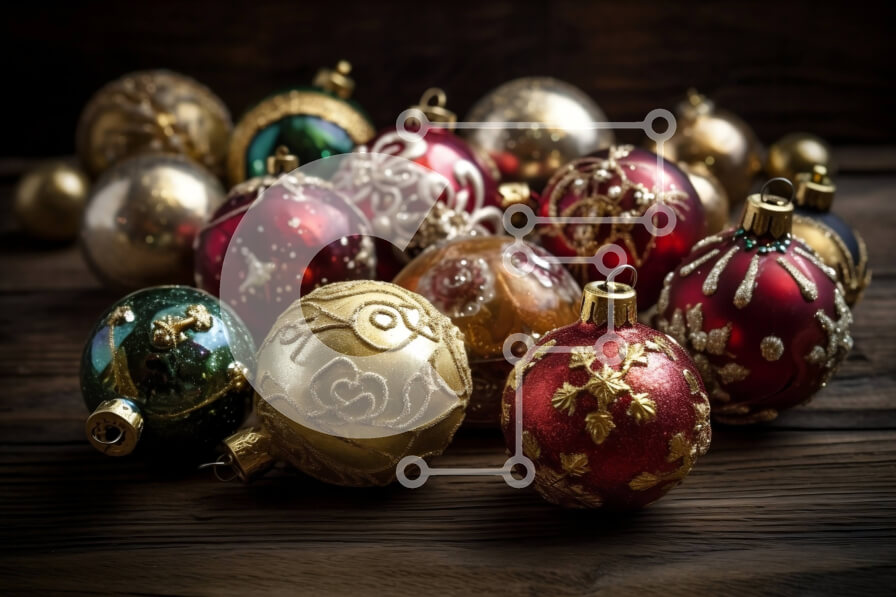 Intra Συλλεκτικό Ξύλινο Παζλ Plywood  4mm - Συλλογή από όμορφα στολίδια σε ξύλινο φόντο Σε Ξύλινο Κουτί - Διαστάσεις: 10x10 cm – 25 κομμάτια