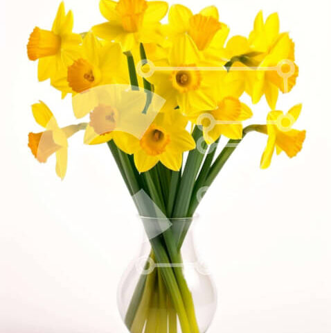 Intra Συλλεκτικό Ξύλινο Παζλ Plywood  4mm - Διαφορετική ανθοσυνθέσεις με κίτρινους ασφόδελους σε γυάλινο βάζο Σε Ξύλινο Κουτί - Διαστάσεις: 10x10 cm – 25 κομμάτια - Image 1