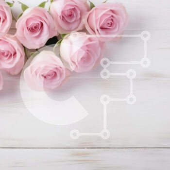 Intra Συλλεκτικό Ξύλινο Παζλ Plywood  4mm - Μπουκέτο με ροζ τριαντάφυλλα σε λευκό ξύλινο τραπέζι Σε Ξύλινο Κουτί - Διαστάσεις Puzzle: 10x10 cm – 25 κομμάτια - Image 1