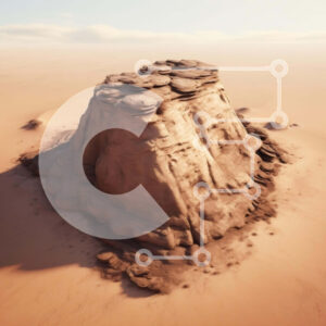 Intra Συλλεκτικό Ξύλινο Παζλ Plywood  4mm - Σχηματισμός βράχου σε ερημικό τοπίο Σε Ξύλινο Κουτί - Διαστάσεις: 10x10 cm – 25 κομμάτια