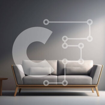 Intra Συλλεκτικό Ξύλινο Παζλ Plywood  4mm - Μοντέρνο μινιμαλιστικό σαλόνι με ανοιχτόχρωμο καναπέ και ξύλινο τραπεζάκι σαλονιού Σε Ξύλινο Κουτί - Διαστάσεις Puzzle: 10x10 cm – 25 κομμάτια - Image 1