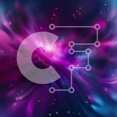 Intra Συλλεκτικό Ξύλινο Παζλ Plywood  4mm - Ζωντανή στυλιζαρισμένη εικόνα νεφελώματος με αποχρώσεις του μωβ και του μπλε Σε Ξύλινο Κουτί - Διαστάσεις Puzzle: 10x10 cm – 25 κομμάτια - Image 1