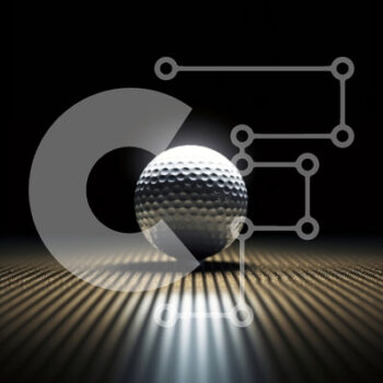 Intra Συλλεκτικό Ξύλινο Παζλ Plywood  4mm - Μπάλα του γκολφ σε καρό πάτωμα με έντονο φως από πάνω Σε Ξύλινο Κουτί - Διαστάσεις Puzzle: 10x10 cm – 25 κομμάτια - Image 1