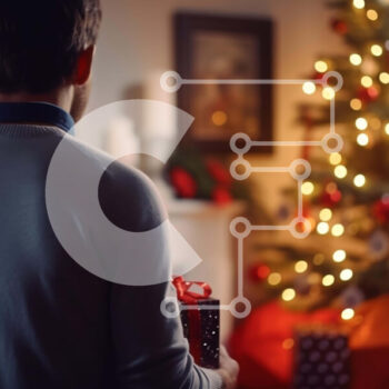 Intra Συλλεκτικό Ξύλινο Παζλ Plywood  4mm - Άνδρας που γιορτάζει τα Χριστούγεννα με την οικογένεια και τους φίλους Σε Ξύλινο Κουτί - Διαστάσεις: 10x10 cm – 25 κομμάτια - Image 1