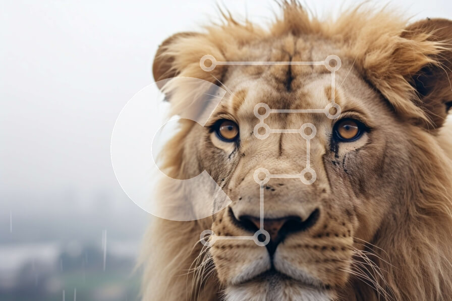 Intra Συλλεκτικό Ξύλινο Παζλ Plywood  4mm - Λυπημένο λιοντάρι στη βροχή Σε Ξύλινο Κουτί - Διαστάσεις: 10x10 cm – 25 κομμάτια