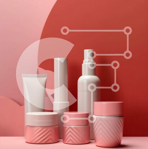 Intra Συλλεκτικό Ξύλινο Παζλ Plywood  4mm - Κομψά δοχεία καλλυντικών σε ροζ φόντο Σε Ξύλινο Κουτί - Διαστάσεις Puzzle: 10x10 cm – 25 κομμάτια - Image 1