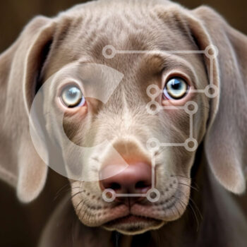 Intra Συλλεκτικό Ξύλινο Παζλ Plywood  4mm - Αξιολάτρευτη εικόνα ενός καφέ σκύλου με μεγάλα καστανά μάτια Σε Ξύλινο Κουτί - Διαστάσεις: 10x10 cm – 25 κομμάτια - Image 1