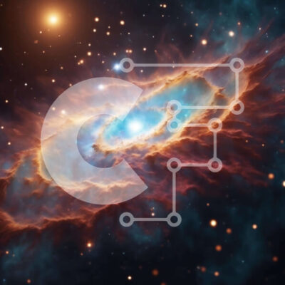 Intra Συλλεκτικό Ξύλινο Παζλ Plywood  4mm - Η εντύπωση του καλλιτέχνη του σπειροειδούς νεφελώματος στον έναστρο ουρανό Σε Ξύλινο Κουτί - Διαστάσεις Puzzle: 10x10 cm – 25 κομμάτια - Image 1