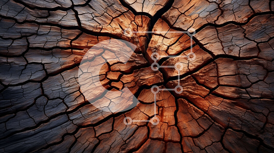 Intra Συλλεκτικό Ξύλινο Παζλ Plywood  4mm - Όμορφη κινηματογράφηση σε πρώτο πλάνο μιας ρωγμής ξύλου με φωτισμένες υφές Σε Ξύλινο Κουτί - Διαστάσεις: 10x10 cm – 25 κομμάτια