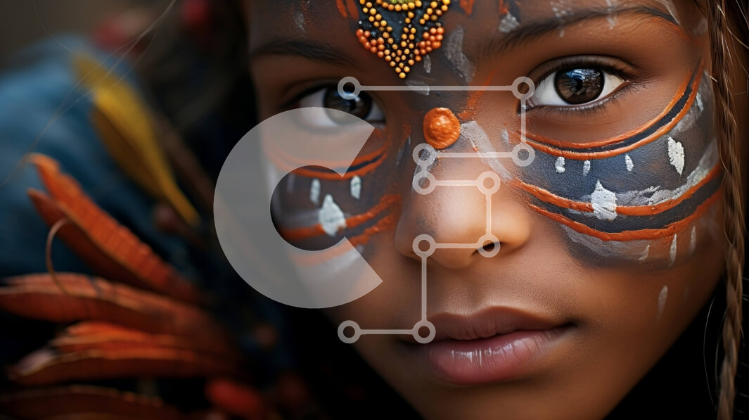 Intra Συλλεκτικό Ξύλινο Παζλ Plywood  4mm - Όμορφη εικόνα ενός νεαρού κοριτσιού με παραδοσιακή ενδυμασία Σε Ξύλινο Κουτί - Διαστάσεις Puzzle: 10x10 cm – 25 κομμάτια