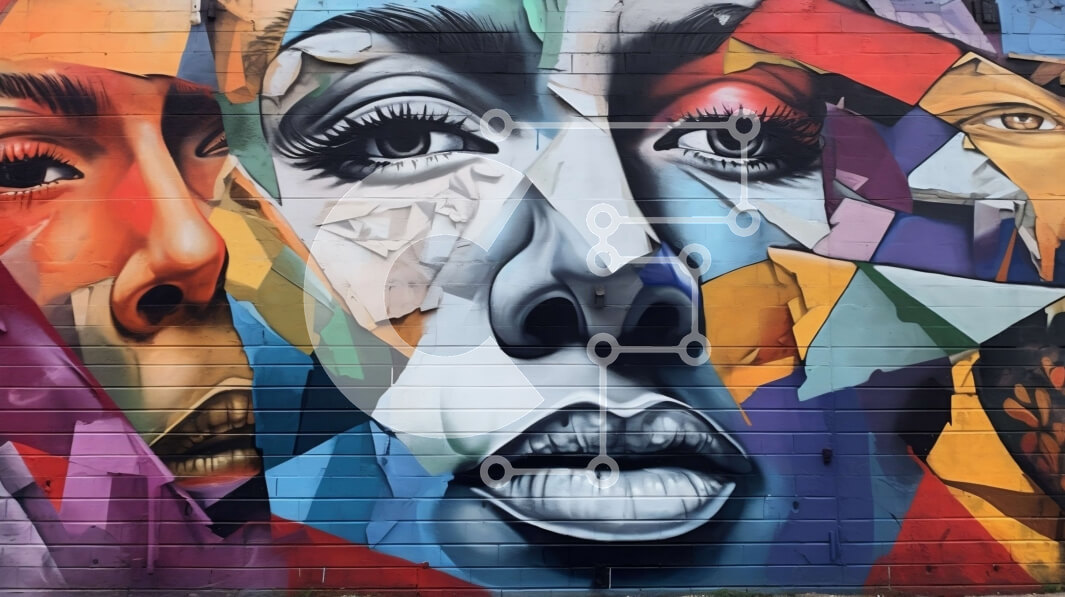 Intra Συλλεκτικό Ξύλινο Παζλ Plywood  4mm - Ζωντανό έργο τέχνης τοιχογραφίας με γεωμετρικά σχήματα και σοβαρή έκφραση Σε Ξύλινο Κουτί - Διαστάσεις Puzzle: 10x10 cm – 25 κομμάτια