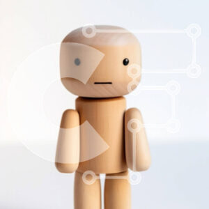 Intra Συλλεκτικό Ξύλινο Παζλ Plywood  4mm - Κενή έκφραση Ξύλινο παιχνίδι φιγούρα σε λευκό φόντο Σε Ξύλινο Κουτί - Διαστάσεις: 10x10 cm – 25 κομμάτια