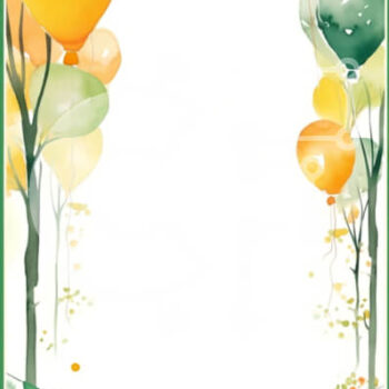 Intra Συλλεκτικό Ξύλινο Παζλ Plywood  4mm - Γιορτή πάρτι με θέμα το φθινόπωρο με πολύχρωμο πλαίσιο και ιπτάμενα μπαλόνια Σε Ξύλινο Κουτί - Διαστάσεις Puzzle: 10x10 cm – 25 κομμάτια - Image 1