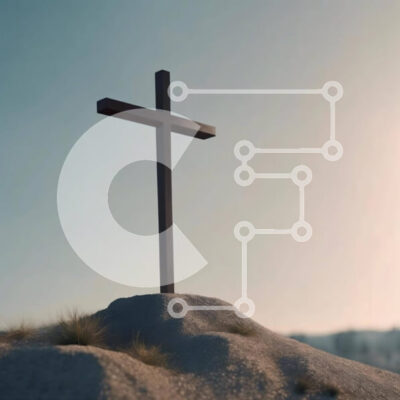 Intra Συλλεκτικό Ξύλινο Παζλ Plywood  4mm - Ηλιόλουστος Σταυρός στην κορυφή του λόφου Σε Ξύλινο Κουτί - Διαστάσεις Puzzle: 10x10 cm – 25 κομμάτια - Image 1