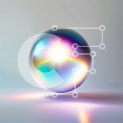 Intra Συλλεκτικό Ξύλινο Παζλ Plywood  4mm - Σαγηνευτική εικόνα μιας πολύχρωμης ιριδίζουσας σφαίρας Σε Ξύλινο Κουτί - Διαστάσεις Puzzle: 10x10 cm – 25 κομμάτια - Image 1