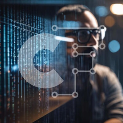 Intra Συλλεκτικό Ξύλινο Παζλ Plywood  4mm - Άνθρωπος που χρησιμοποιεί υπολογιστή για προγραμματισμό ή εργασία σχετική με την πληροφορική Σε Ξύλινο Κουτί - Διαστάσεις Puzzle: 10x10 cm – 25 κομμάτια - Image 1