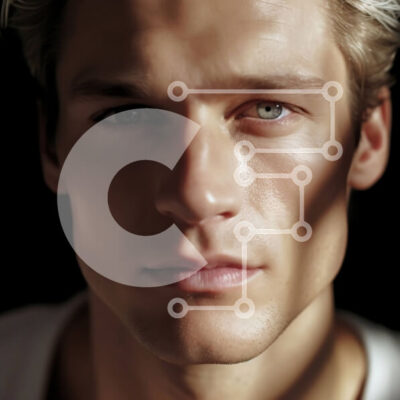 Intra Συλλεκτικό Ξύλινο Παζλ Plywood  4mm - Πορτρέτο ενός σοβαρού άνδρα με ξανθά μαλλιά και μπλε μάτια Σε Ξύλινο Κουτί - Διαστάσεις Puzzle: 10x10 cm – 25 κομμάτια - Image 1