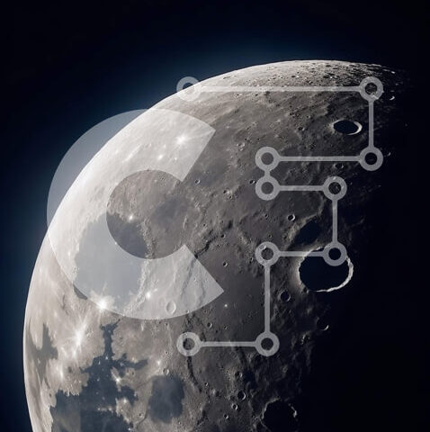 Intra Συλλεκτικό Ξύλινο Παζλ Plywood 4mm - Ασπρόμαυρη εικόνα της Βραχώδης επιφάνειας της Σελήνης Σε Ξύλινο Κουτί - Διαστάσεις Puzzle: 10x10 cm – 25 κομμάτια - Image 1