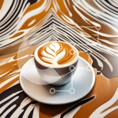 Intra Συλλεκτικό Ξύλινο Παζλ Plywood 4mm - Μοναδικό φλιτζάνι καφέ με σχέδιο Zebra Σε Ξύλινο Κουτί - Διαστάσεις: 10x10 cm – 25 κομμάτια - Image 1