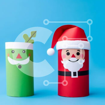 Intra Συλλεκτικό Ξύλινο Παζλ Plywood  4mm - Διακοσμήσεις σωλήνων από χαρτί υγείας για την εορταστική περίοδο Σε Ξύλινο Κουτί - Διαστάσεις Puzzle: 10x10 cm – 25 κομμάτια - Image 1