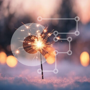 Intra Συλλεκτικό Ξύλινο Παζλ Plywood  4mm - Sparkler στο χιόνι για την παραμονή της Πρωτοχρονιάς ή ειδικές περιστάσεις Σε Ξύλινο Κουτί - Διαστάσεις Puzzle: 10x10 cm – 25 κομμάτια - Image 1