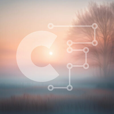 Intra Συλλεκτικό Ξύλινο Παζλ Plywood  4mm - Όμορφη εικόνα ενός δέντρου που στέκεται μόνο του σε ένα ομιχλώδες πεδίο Σε Ξύλινο Κουτί - Διαστάσεις: 10x10 cm – 25 κομμάτια - Image 1