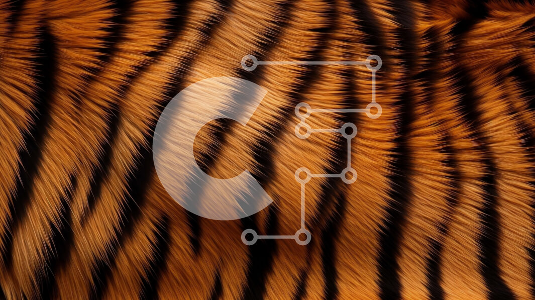 Intra Συλλεκτικό Ξύλινο Παζλ Plywood  4mm - Κοντινό πλάνο γούνας τίγρης με μαύρες και καφέ ρίγες Σε Ξύλινο Κουτί - Διαστάσεις: 10x10 cm – 25 κομμάτια