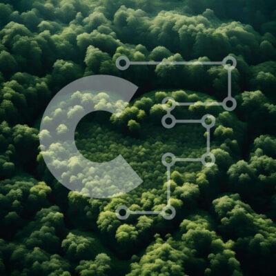 Intra Συλλεκτικό Ξύλινο Παζλ Plywood  4mm - Αεροφωτογραφία του δάσους σε σχήμα καρδιάς από πράσινα δέντρα Σε Ξύλινο Κουτί - Διαστάσεις: 10x10 cm – 25 κομμάτια - Image 1