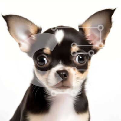 Intra Συλλεκτικό Ξύλινο Παζλ Plywood  4mm - Αξιολάτρευτη εικόνα ενός σκύλου Τσιουάουα με καστανά μάτια Σε Ξύλινο Κουτί - Διαστάσεις: 10x10 cm – 25 κομμάτια - Image 1