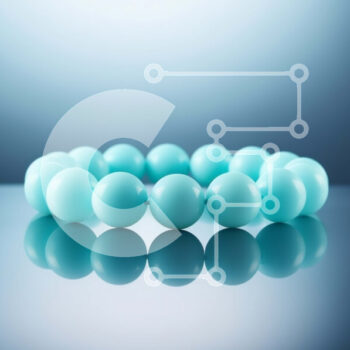 Intra Συλλεκτικό Ξύλινο Παζλ Plywood  4mm - Τιρκουάζ βραχιόλι με χάντρες σε ανακλαστικό φόντο Σε Ξύλινο Κουτί - Διαστάσεις Puzzle: 10x10 cm – 25 κομμάτια - Image 1