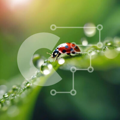 Intra Συλλεκτικό Ξύλινο Παζλ Plywood  4mm - Πασχαλίτσα σε φύλλο με σταγονίδια νερού Σε Ξύλινο Κουτί - Διαστάσεις: 10x10 cm – 25 κομμάτια - Image 1