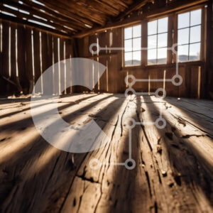 Intra Συλλεκτικό Ξύλινο Παζλ Plywood  4mm - Ηλιόλουστο κενό δωμάτιο με ξύλινο πάτωμα Σε Ξύλινο Κουτί - Διαστάσεις Puzzle: 10x10 cm – 25 κομμάτια