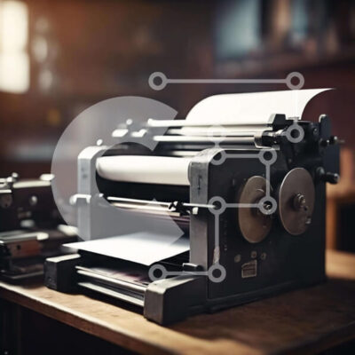 Intra Συλλεκτικό Ξύλινο Παζλ Plywood  4mm - Vintage γραφομηχανή σε ξύλινο τραπέζι Σε Ξύλινο Κουτί - Διαστάσεις: 10x10 cm – 25 κομμάτια - Image 1