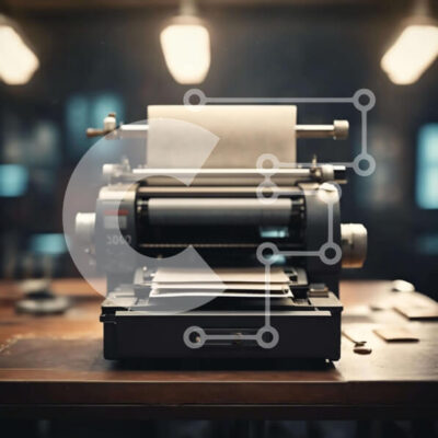 Intra Συλλεκτικό Ξύλινο Παζλ Plywood  4mm - Vintage γραφομηχανή σε ξύλινο τραπέζι Σε Ξύλινο Κουτί - Διαστάσεις Puzzle: 10x10 cm – 25 κομμάτια - Image 1