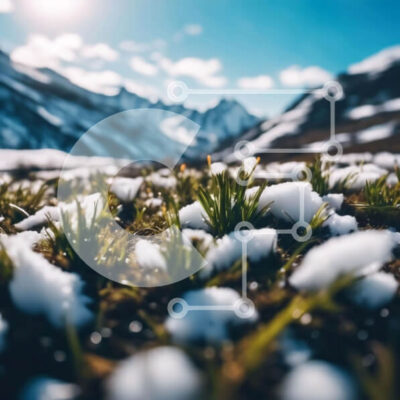 Intra Συλλεκτικό Ξύλινο Παζλ Plywood 4mm - Χιονισμένο χωράφι με βουνά στο φόντο Σε Ξύλινο Κουτί - Διαστάσεις: 10x10 cm – 25 κομμάτια - Image 1