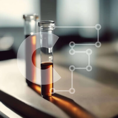 Intra Συλλεκτικό Ξύλινο Παζλ Plywood  4mm - Δοκιμαστικοί σωλήνες εργαστηρίου με καφέ υγρό Σε Ξύλινο Κουτί - Διαστάσεις Puzzle: 10x10 cm – 25 κομμάτια - Image 1