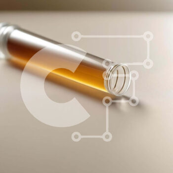 Intra Συλλεκτικό Ξύλινο Παζλ Plywood  4mm - Clear Tube με καφέ υγρό στο τραπέζι Σε Ξύλινο Κουτί - Διαστάσεις: 10x10 cm – 25 κομμάτια - Image 1