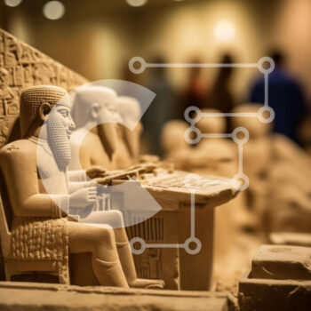 Intra Συλλεκτικό Ξύλινο Παζλ Plywood  4mm - Αρχαία αγάλματα στο μουσείο Σε Ξύλινο Κουτί - Διαστάσεις Puzzle: 10x10 cm – 25 κομμάτια - Image 1