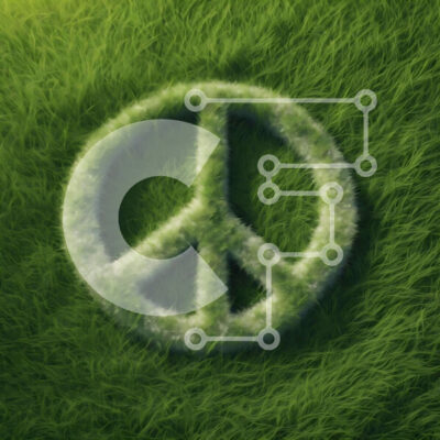 Intra Συλλεκτικό Ξύλινο Παζλ Plywood 4mm - Πινακίδα ειρήνης γρασίδι που συμβολίζει την αρμονία και την ομορφιά της φύσης Σε Ξύλινο Κουτί - Διαστάσεις Puzzle: 10x10 cm – 25 κομμάτια - Image 1