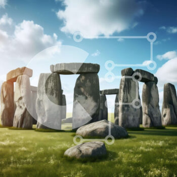 Intra Συλλεκτικό Ξύλινο Παζλ Plywood  4mm - Μνημείο Stonehenge στην αγγλική ύπαιθρο Σε Ξύλινο Κουτί - Διαστάσεις Puzzle: 10x10 cm – 25 κομμάτια - Image 1