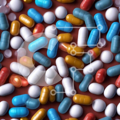 Intra Συλλεκτικό Ξύλινο Παζλ Plywood  4mm - Πολύχρωμα χάπια και κάψουλες στο τραπέζι Σε Ξύλινο Κουτί - Διαστάσεις Puzzle: 10x10 cm – 25 κομμάτια - Image 1